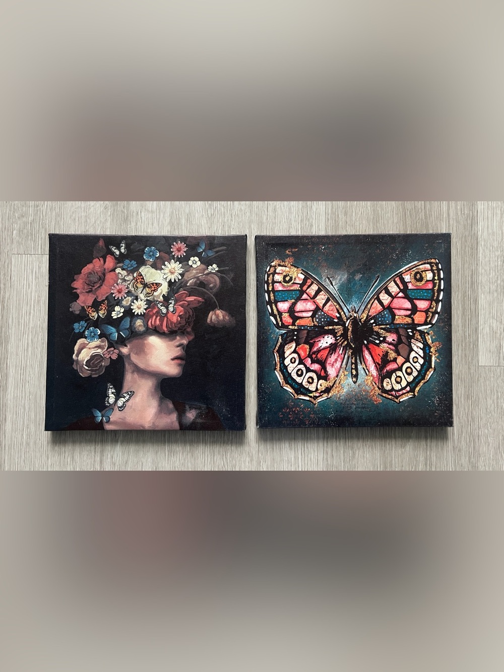 Floral & Butterfly Portraits Wall Art